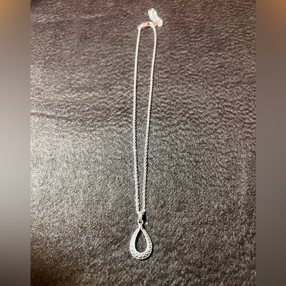 Judith Jack Silver Teardrop Pendant Necklace